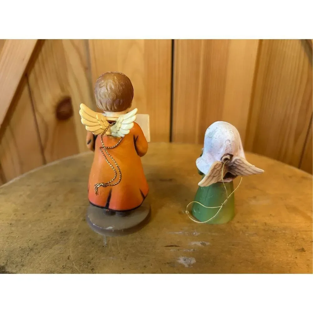 Vintage angels, Christmas ornaments lot of two (8798)￼